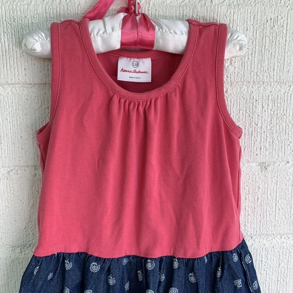 Hanna Andersson Pink Double Pocket Dress sz 5